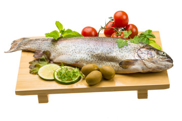 Fresh raw rainbow trout