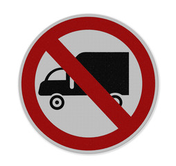 No entry truck traffic sign