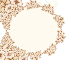 Hand drawn flourish background