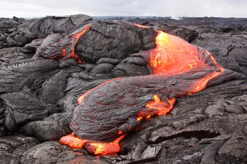 Foto op Plexiglas Vulkaan Lavastroom in Hawaï