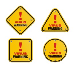 Obraz premium set of virus warning signs