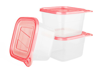 Plastic container for food