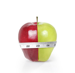 Green apples measured the meter
