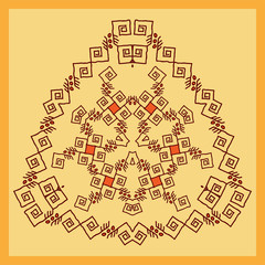 Folk Motif Design wall painting