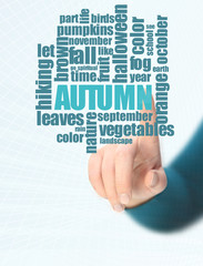 Fall or Autumn Word Cloud Concept