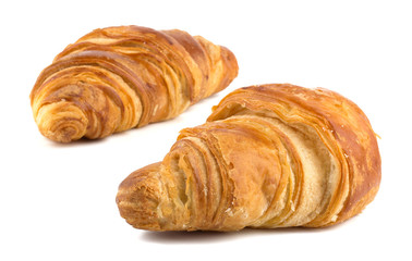 Croissant isolated on the white background