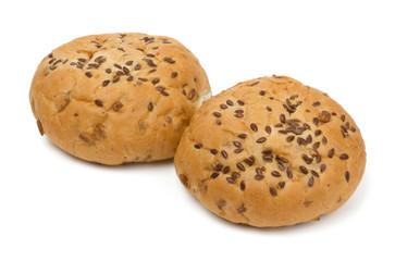 Bread buns isolated on white background