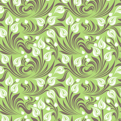 Floral seamless pattern. Vector illustration.