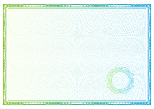 Certificate. Vector pattern for currency, diplomas