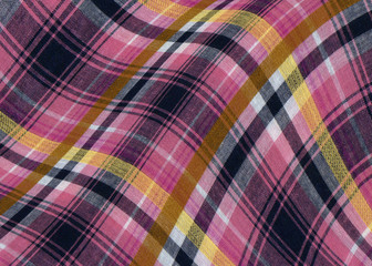 plaid fabric with curves