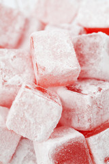 Rose turkish delight close up