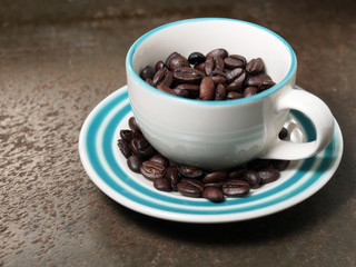 A cup of coffee beans