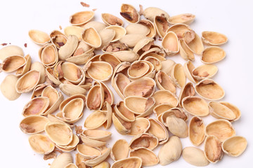 Many pistachio shells