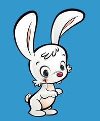 Cartoon cute little bunny