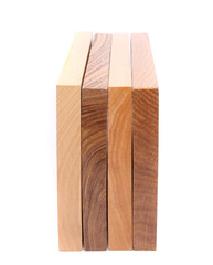 Four vertical boards (elm, acacia, lime, oak)