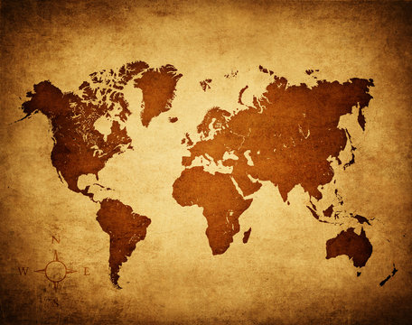 Fototapeta old world map