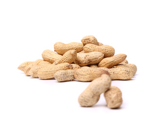 A handful of peanuts for two pods