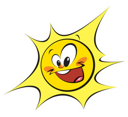 Happy sun (black outlines)