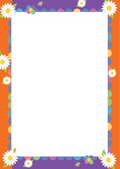 Happy and colorful - cartoon frame - for children