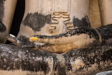 Beautiful hand of big buddha