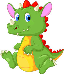 Cute baby dragon cartoon