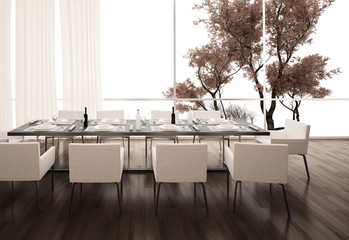 Modern Design White Dining Room | Interior Architecture