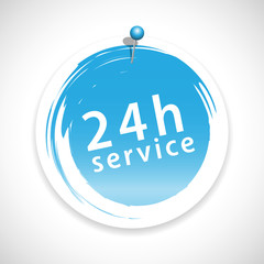 24h service icon button