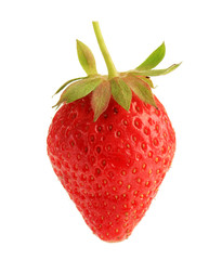 Ripe sweet strawberry, isolated on white