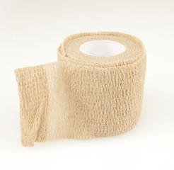 Medical bandage on white background
