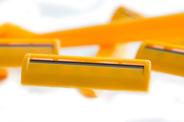 isolated disposable razors