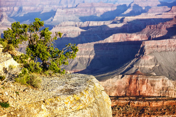Horizontal view of famous Grand Canyon