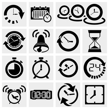 Clock vector icons