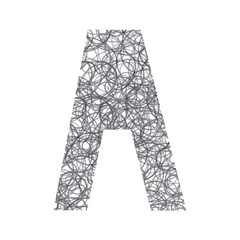 Hand drawing A alphabet