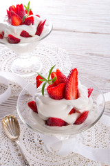 strawberry with cream