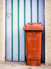 modern garbage bin