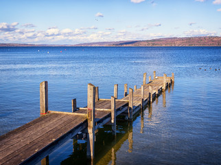 Fototapeta premium old wooden jetty