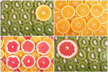 Collection of fruit backgrounds