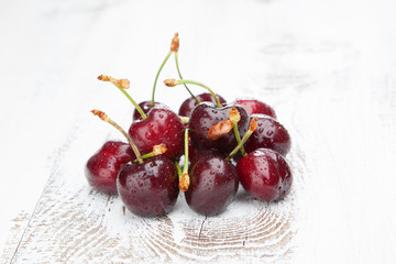 Fresh and tasty cherries.