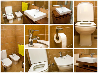 Fototapeta premium Bathroom collage