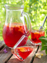 Fruit lemonade or Sangria