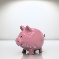 Pink piggy bank