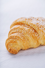 croissant on white