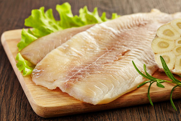 fresh raw fish fillet