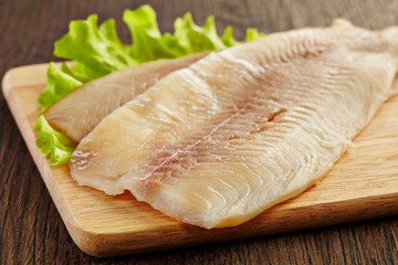 fresh raw fish fillet