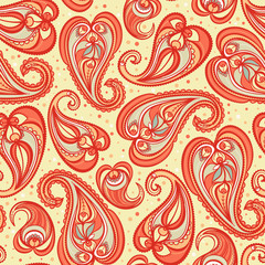 orange paisley