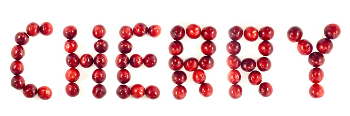 A word cherry composited from cherries