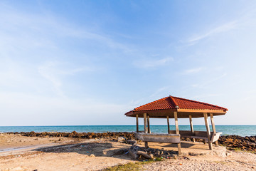 Fototapeta premium Landscape pavilion in the sea