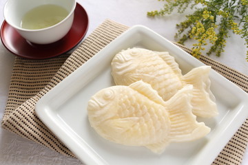 japanese confectionery, rice flour fish pan cake Taiyaki