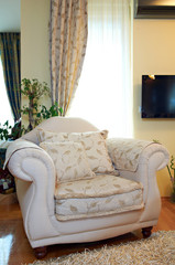 Armchair in classic living room