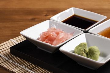 Fototapeta na wymiar Delicious fresh sushi